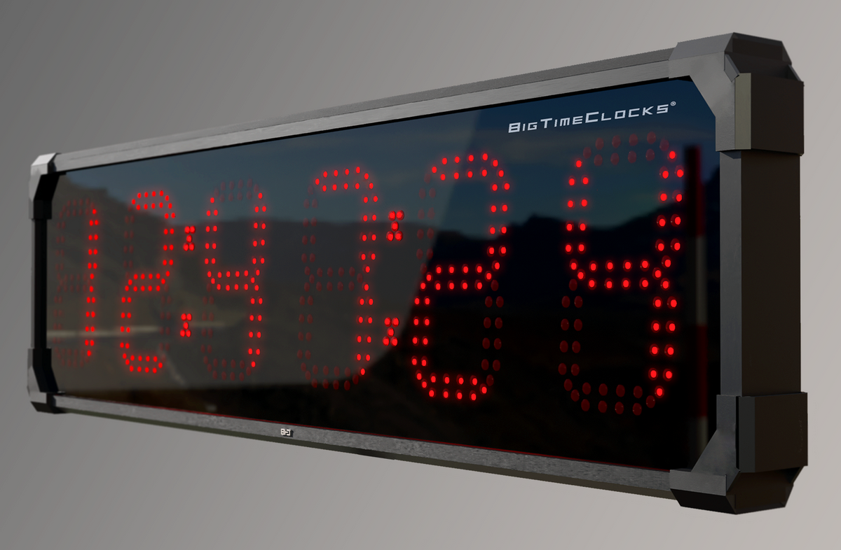 EXTRA LARGE 9″ NUMERALS LED OUTDOOR WATERPROOF GPS RACE CLOCK