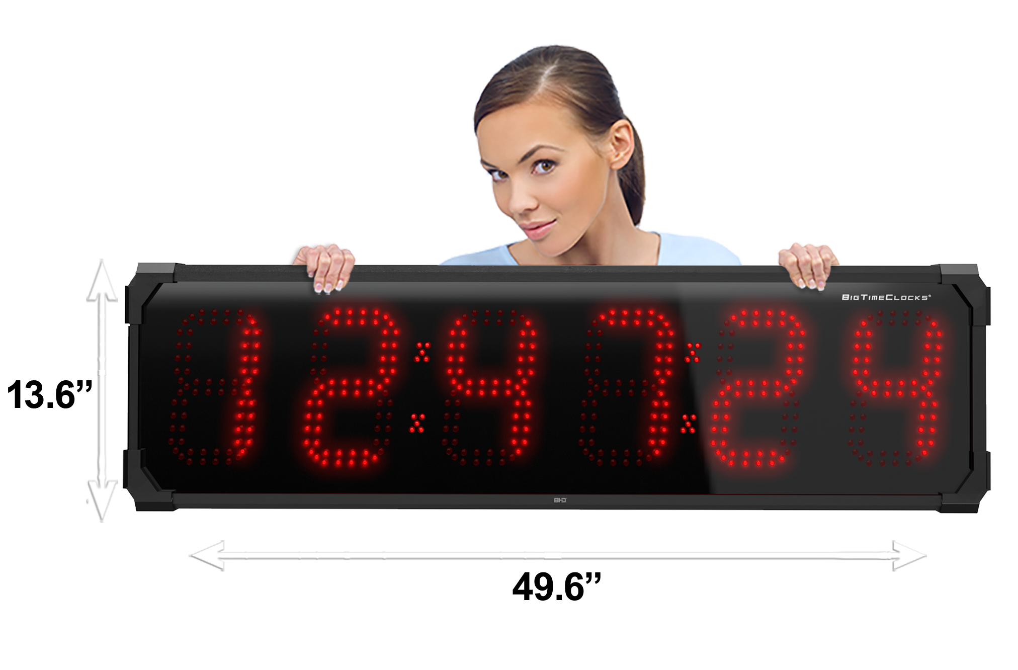 EXTRA LARGE 9″ NUMERALS LED OUTDOOR WATERPROOF GPS RACE CLOCK (7101031350318)