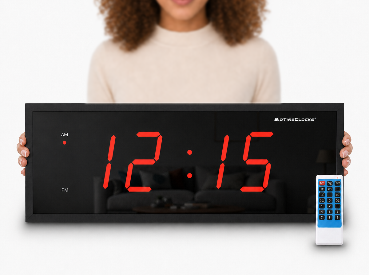 THE GIANT 8″ NUMERALS RED LED CLOCK