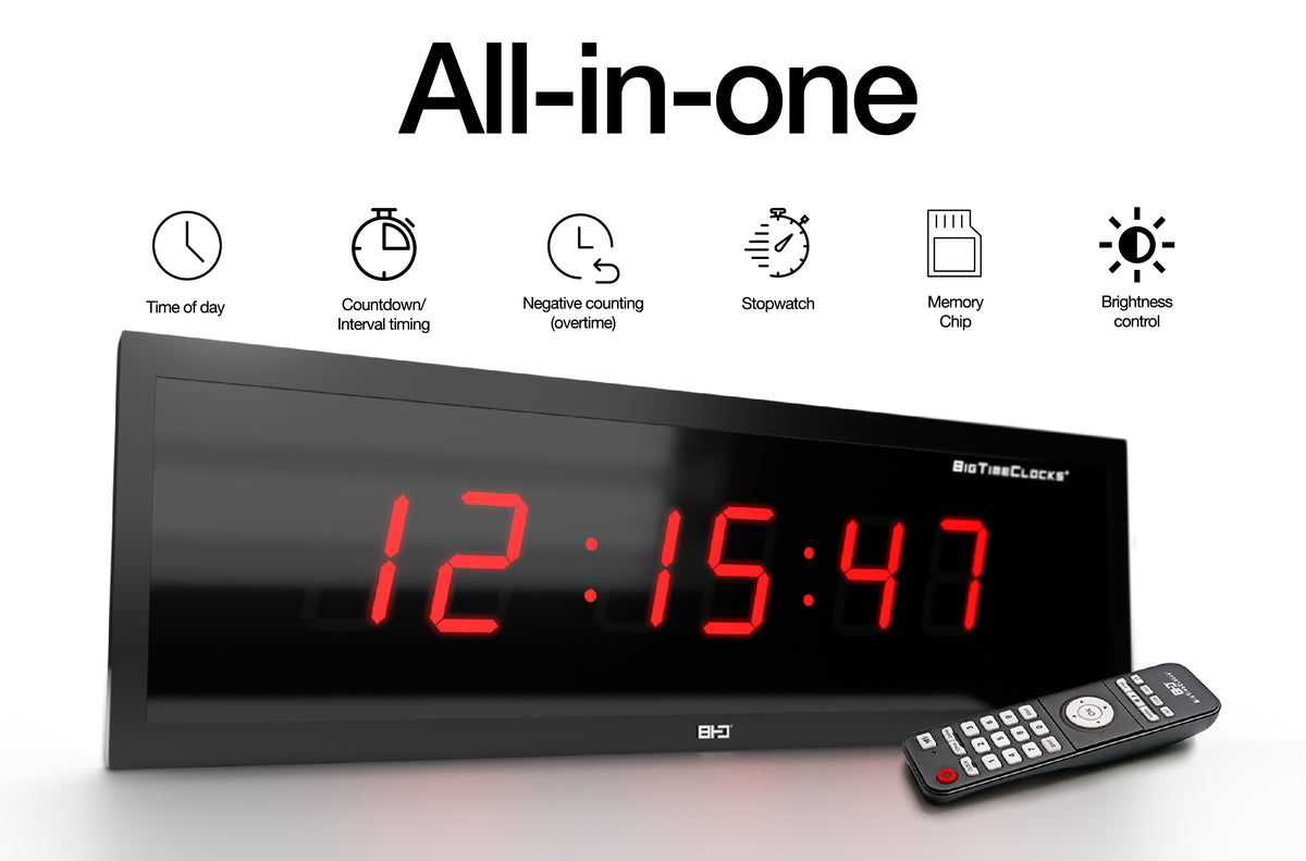 EXTRA LARGE 5″ LED COUNTDOWN / UP CLOCK