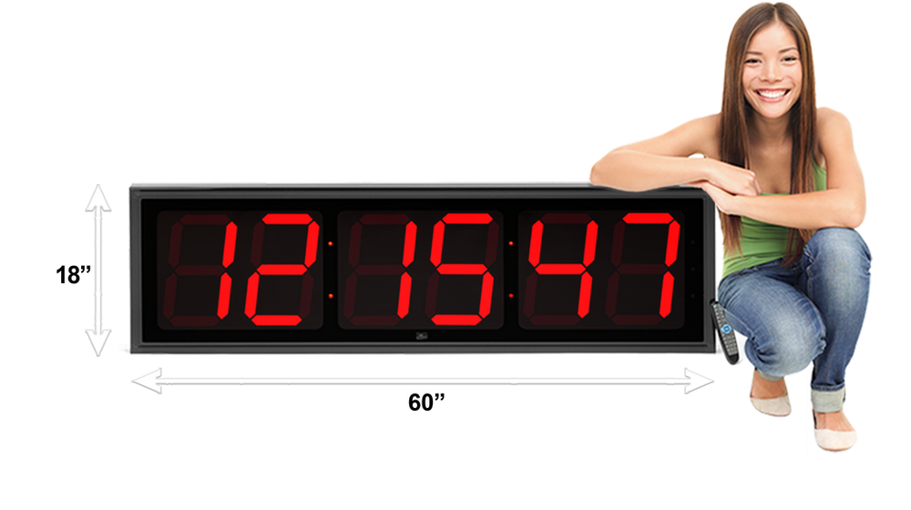 EXTRA LARGE 12″ NUMERALS LED COUNTDOWN / UP CLOCK (4429730185262)