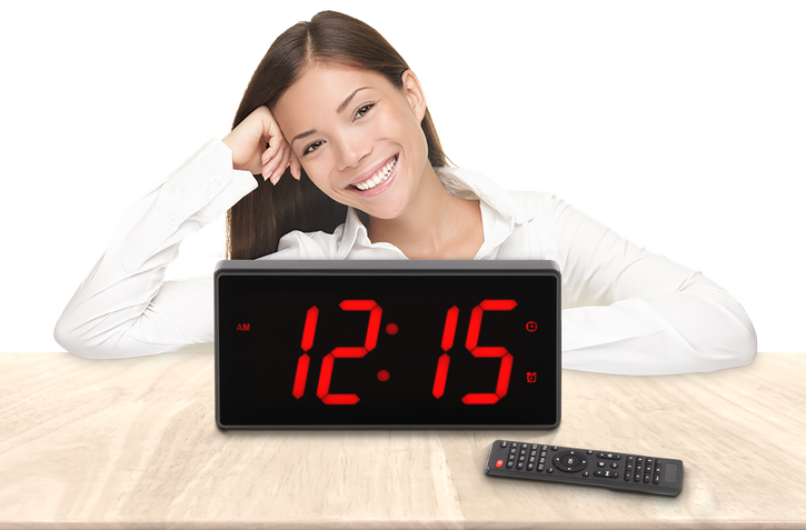 JUMBO 4″ NUMBERS CALENDAR CLOCK WITH TEMPERATURE (4429730938926)