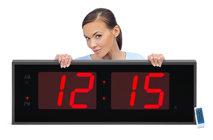 THE GIANT 8″ NUMERALS RED LED CLOCK (4429731004462)