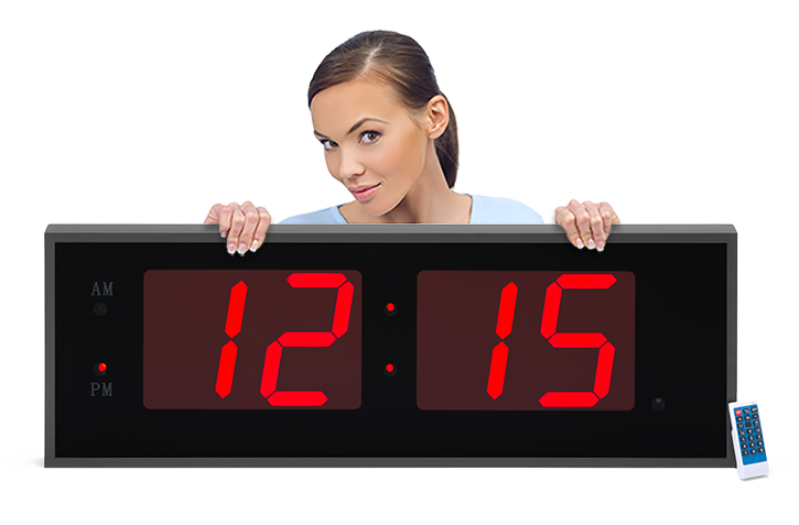 THE GIANT 8″ NUMERALS RED LED CLOCK