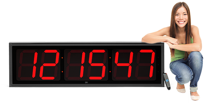 EXTRA LARGE 12″ NUMERALS LED COUNTDOWN / UP CLOCK (4429730185262)