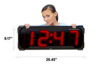 EXTRA LARGE 6″ NUMERALS LED OUTDOOR WATERPROOF GPS COUNTDOWN / UP CLOCK (6971836203054)