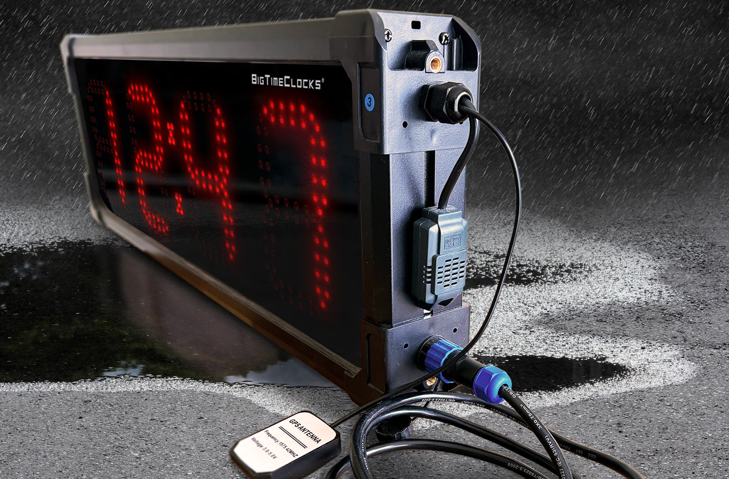 EXTRA LARGE 6″ NUMERALS LED OUTDOOR WATERPROOF GPS COUNTDOWN / UP CLOCK (6971836203054)