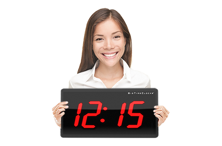 LARGE 4" LED WIFI NETWORK SYNCHRONIZED CLOCK (6755591421998)
