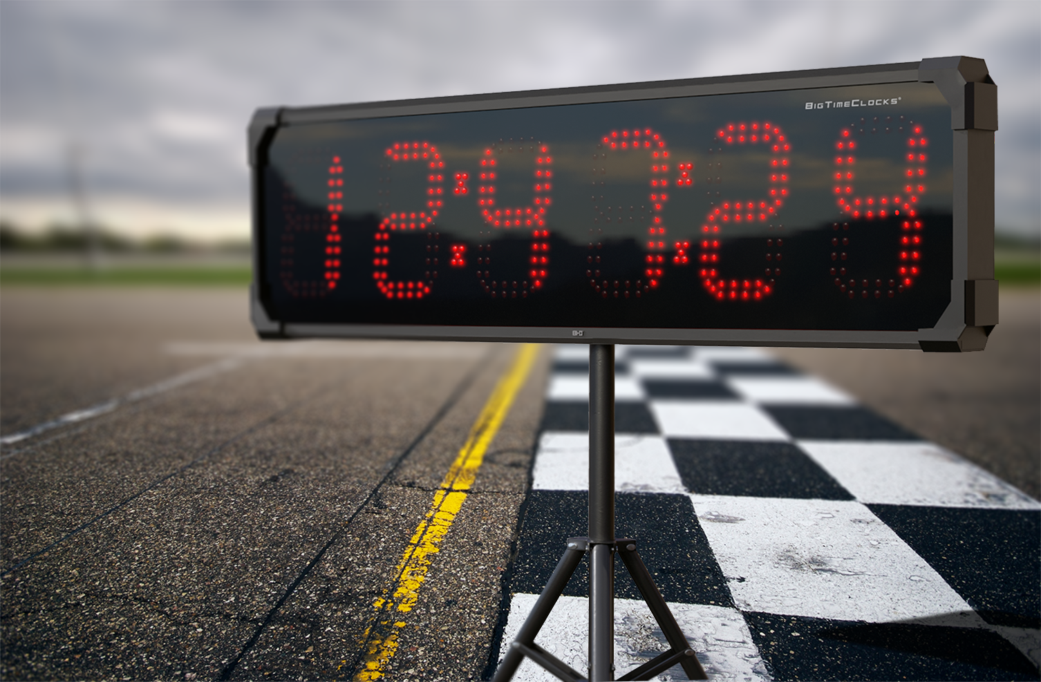 EXTRA LARGE 9″ NUMERALS LED OUTDOOR WATERPROOF GPS RACE CLOCK