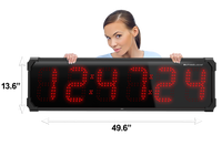 EXTRA LARGE 9″ NUMERALS LED OUTDOOR WATERPROOF GPS RACE CLOCK (7101031350318)
