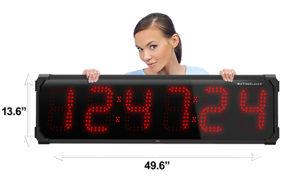 EXTRA LARGE 9″ NUMERALS LED OUTDOOR WATERPROOF GPS RACE CLOCK (7101031350318)