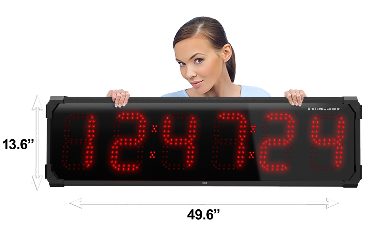 EXTRA LARGE 9″ NUMERALS LED OUTDOOR WATERPROOF GPS RACE CLOCK (7101031350318)