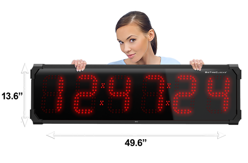 EXTRA LARGE 9″ NUMERALS LED OUTDOOR WATERPROOF GPS RACE CLOCK (7101031350318)