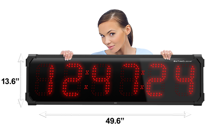 EXTRA LARGE 9″ NUMERALS LED OUTDOOR WATERPROOF GPS RACE CLOCK (7101031350318)