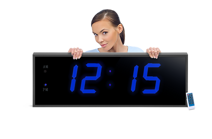 THE GIANT 8″ NUMERALS BLUE LED CLOCK (4429730906158)