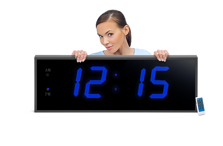 THE GIANT 8″ NUMERALS BLUE LED CLOCK (4429730906158)