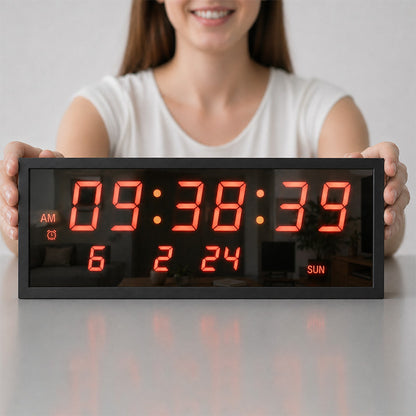 LARGE CALENDAR MULTI-ALARM LED CLOCK