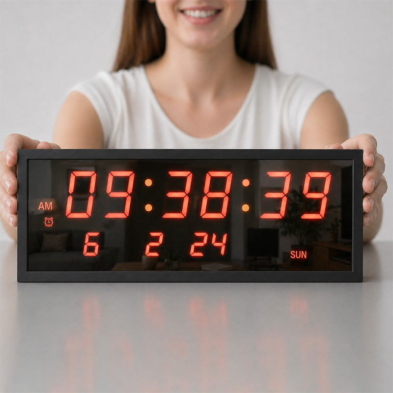 LARGE CALENDAR MULTI-ALARM LED CLOCK