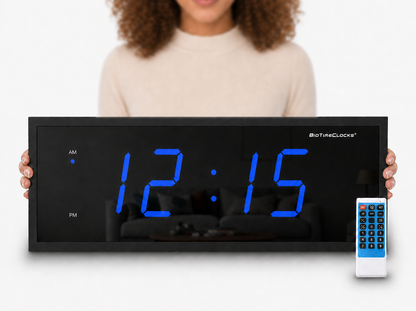 THE GIANT 8″ NUMERALS BLUE LED CLOCK