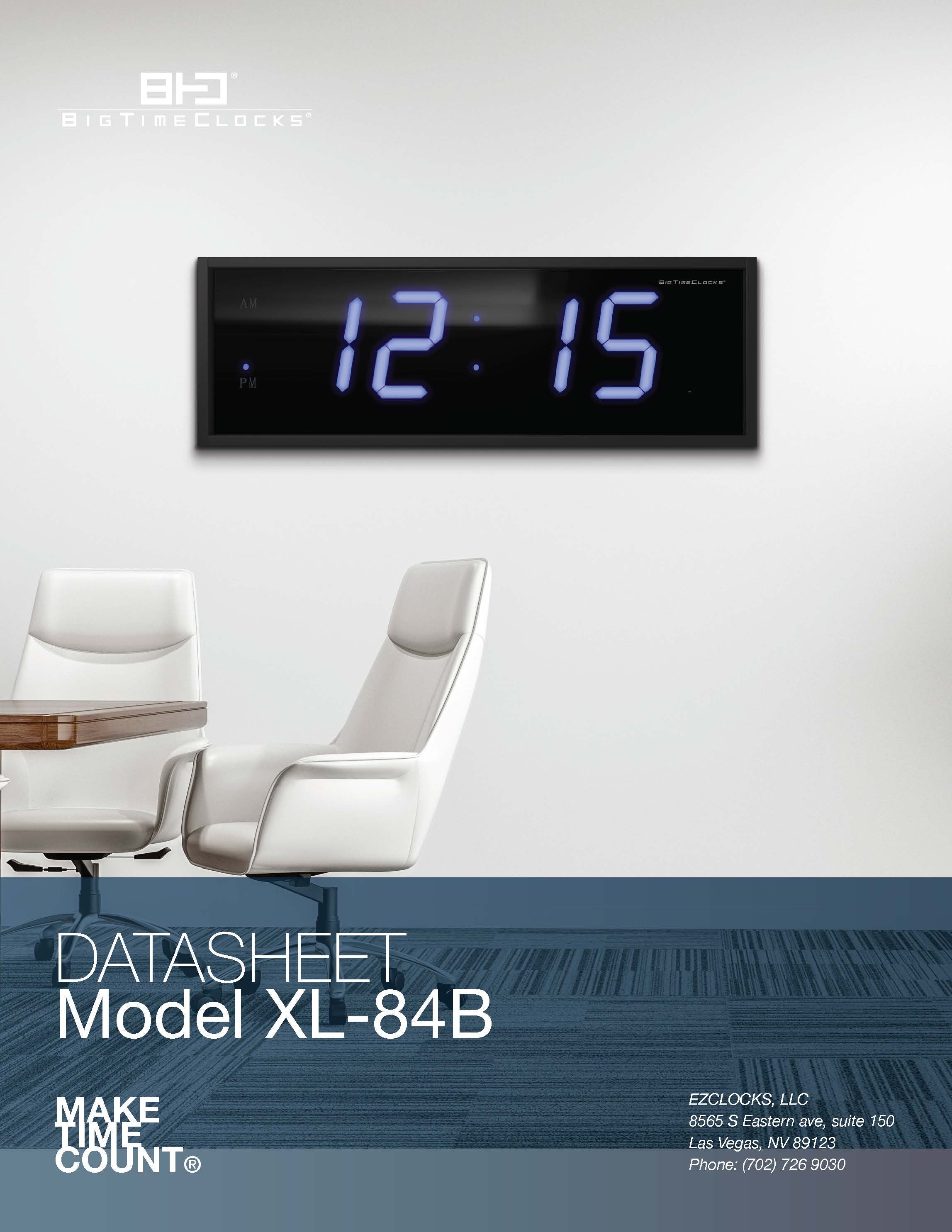 THE GIANT 8″ NUMERALS BLUE LED CLOCK – BIGTIMECLOCKS