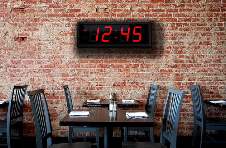 THE HUGE 5″ NUMERALS RED LED CLOCK – BIGTIMECLOCKS