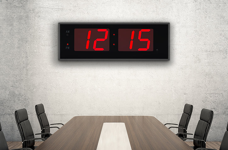 THE GIANT 8″ NUMERALS RED LED CLOCK