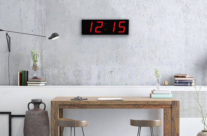 THE HUGE 5″ NUMERALS RED LED CLOCK – BIGTIMECLOCKS