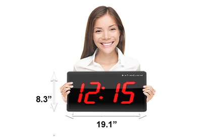 LARGE 4" LED WIFI NETWORK SYNCHRONIZED CLOCK (6755591421998)