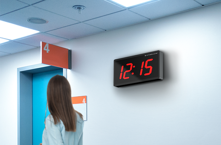 LARGE 4" LED WIFI NETWORK SYNCHRONIZED CLOCK (6755591421998)