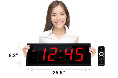 THE HUGE 5″ NUMERALS RED LED CLOCK (4429731069998)
