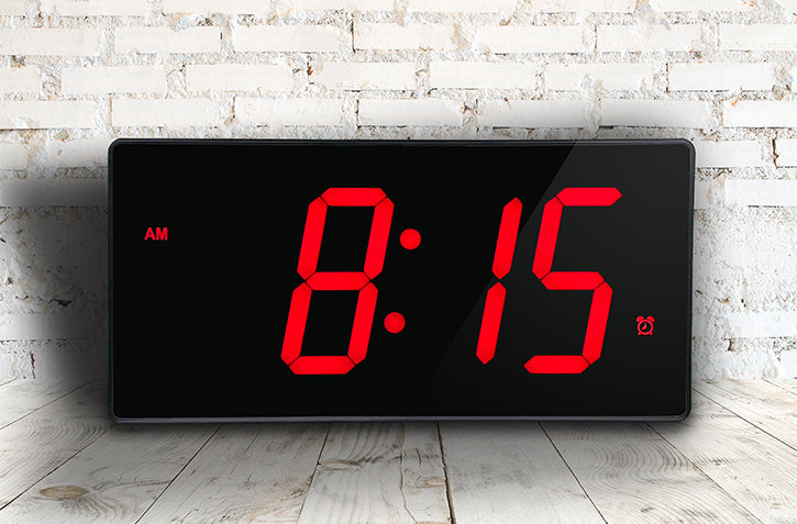 JUMBO 4″ NUMBERS CALENDAR CLOCK WITH TEMPERATURE (4429730938926)