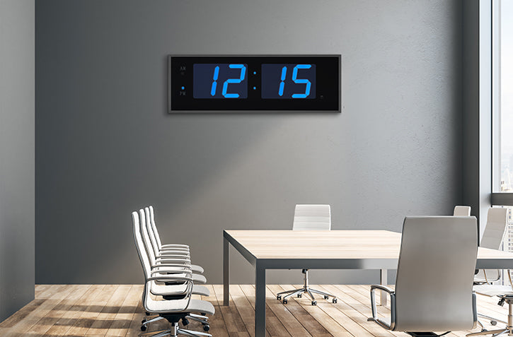 THE GIANT 8″ NUMERALS BLUE LED CLOCK (4429730906158)