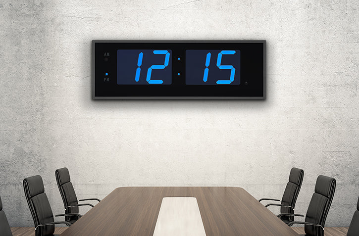 THE GIANT 8″ NUMERALS BLUE LED CLOCK (4429730906158)