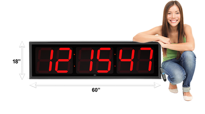 EXTRA LARGE 12″ NUMERALS LED COUNTDOWN / UP CLOCK (4429730185262)