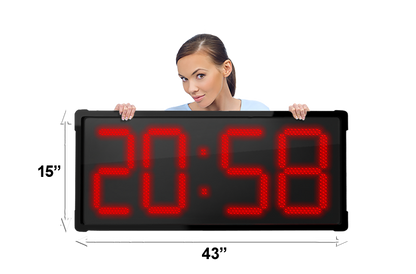 GIANT 12″ NUMERALS LED OUTDOOR WATERPROOF GPS WALL CLOCK (4429730316334)