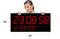GIANT 7″ NUMERALS LED DIGITAL CALENDAR WALL CLOCK WITH REMOTE CONTROL (4429730349102)