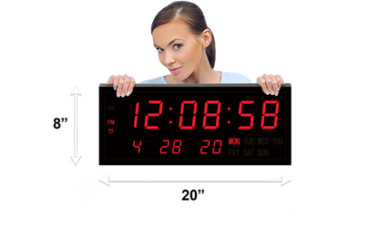 LARGE CALENDAR MULTI-ALARM LED CLOCK (4429730578478)