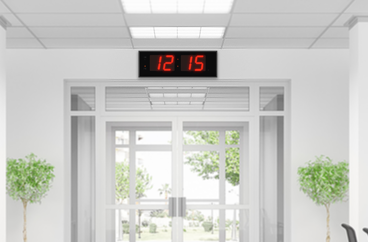 THE GIANT 8″ NUMERALS RED LED CLOCK