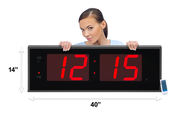 THE GIANT 8″ NUMERALS RED LED CLOCK (4429731004462)